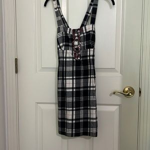 Love Culture Plaid Bodycon Dress